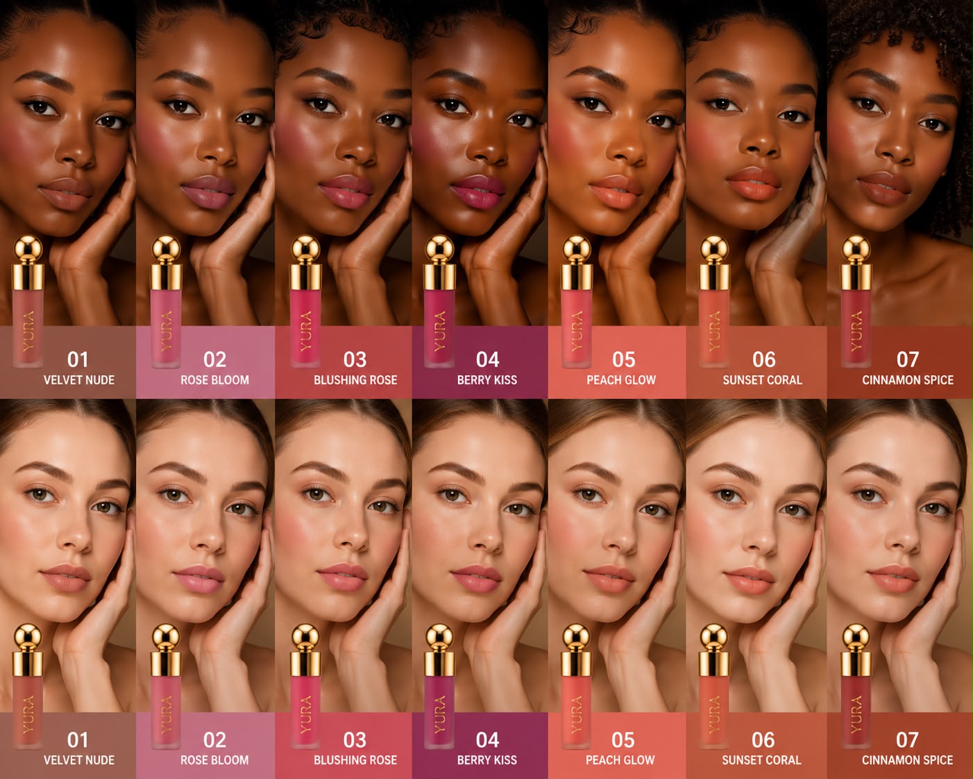 VURA Velvet Mousse Blush Cream | Soft Matte Lip & Cheek Color